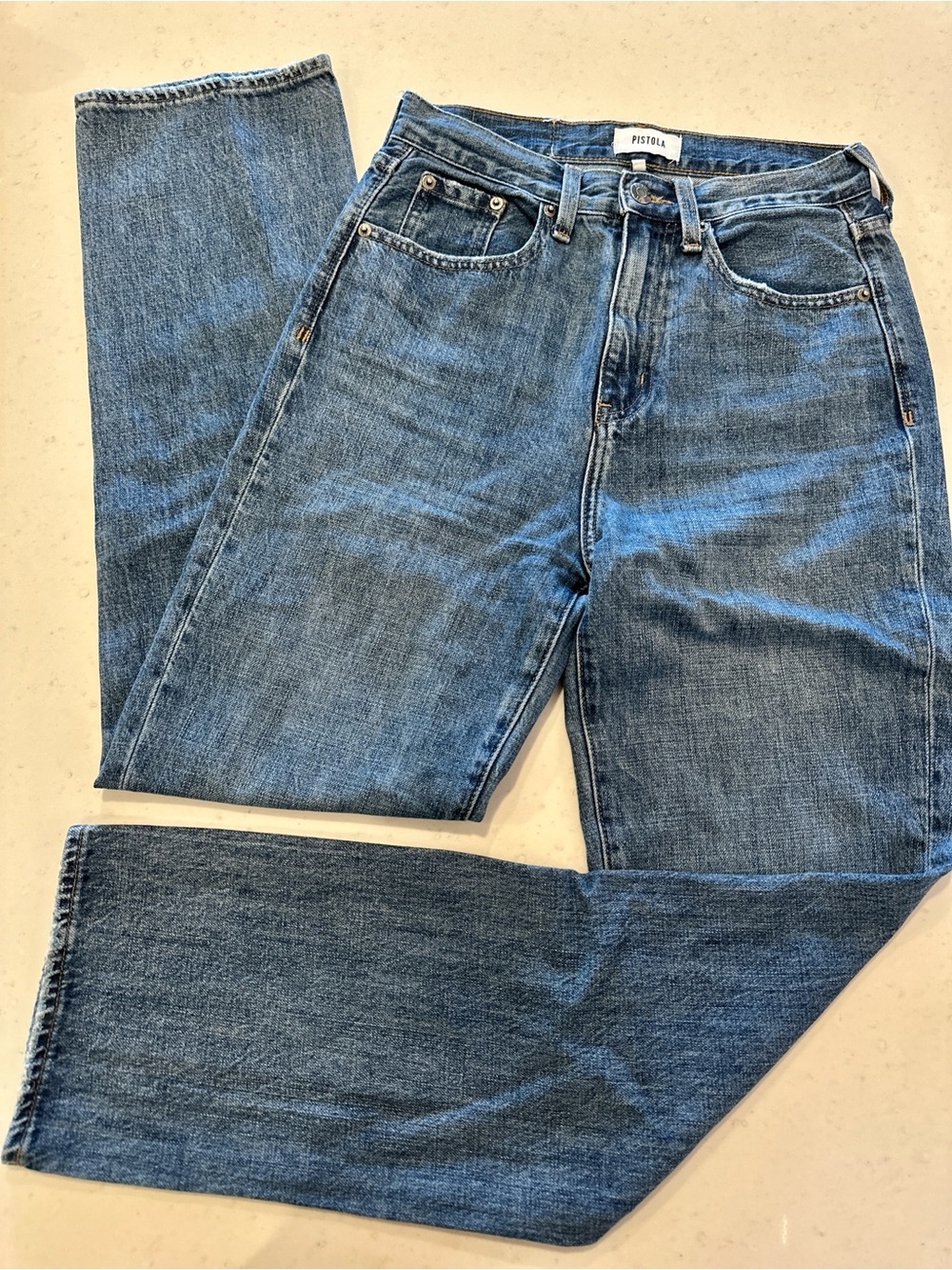 NWOT Pistola Straight Leg Jeans Size 26 Dark Wash Denim Revolve Designer Casual